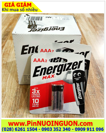 COMBO 01HỘP 20vỉ=40viên Pin AAA 1.5v Energizer E92-BP2 chính hãng, Xuất xứ Singapore _Giá chỉ 599.000đ/HỘP 40viên